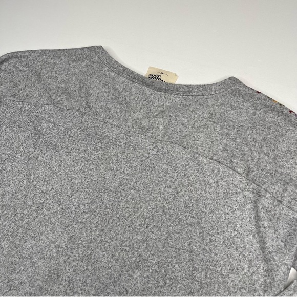 Savanna Jane Sweatshirt Top Long Sleeve Grey Embroidered Floral Western Boho 3X - Picture 8 of 13